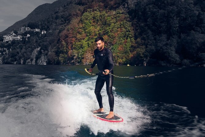 1H Wakeboard and Wakesurf on Lake Como with Mastercraft Boat - Where You Ride: Comacina Island and Orrido di Nesso Views From the Water