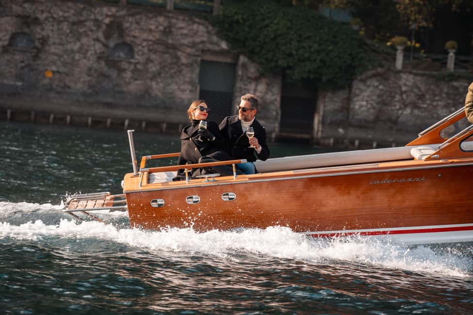 3 or 4 hours Classic Wooden Boat Tour with Prosecco - The return along the shoreline: villas, hotels, and villages in a different light