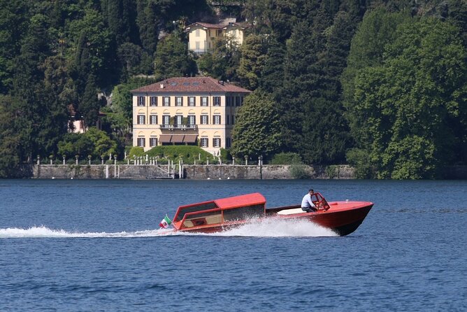 4 Hours Private Wooden Boat Tour stop Bellagio Varenna 6 pax - Laglio, Moltrasio, and Villa Oleandra near George Clooney