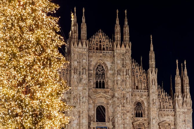 Christmas Time in Milan Walking Tour - Galleria Vittorio Emanuele II: the decorated dome and the Christmas shopping arcade vibe