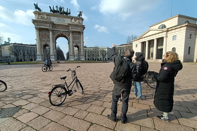 Milan: Bicycle Tour Live Tourist Guide 3 hours and half - Arco della Pace: A Neoclassical Peace Monument in Motion