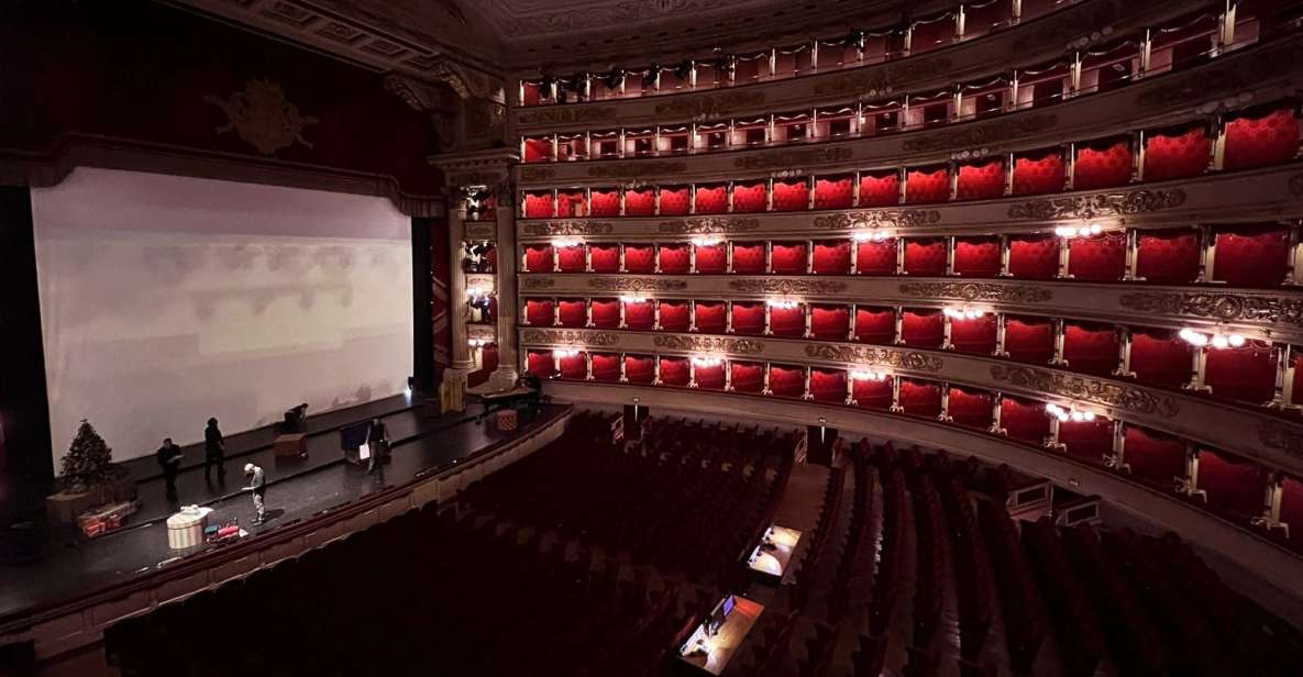 Milan: Scala Theater and Duomo Cathedral Guided Tour - Inside La Scala: Neoclassical Beauty, Chandelier Light, and Possible Rehearsals