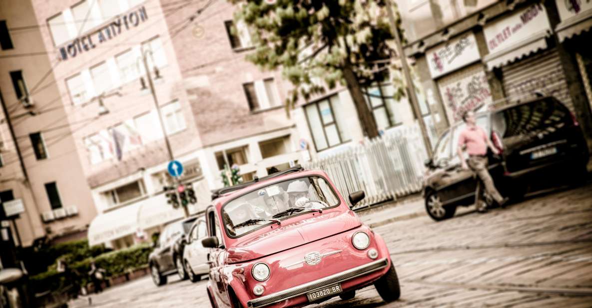 Milan: Slow Tour by Vintage Red Fiat 500 (1 hour, 1 stop) - The 1-hour route: Duomo, Scala, Brera, and the rest of the highlights