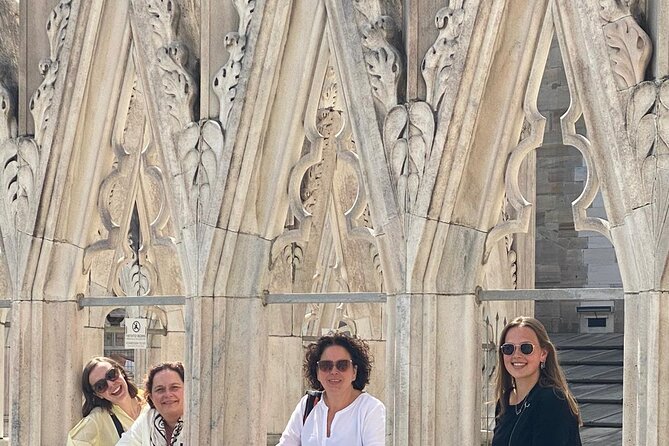 Private Milan Bike Tour - Duomo complex details: roof via elevator, interior, and the older church below