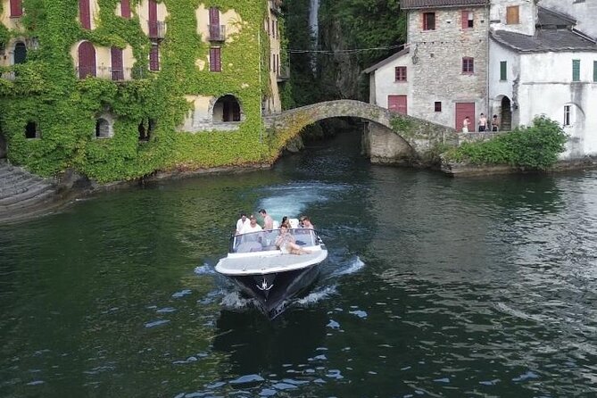 Private Open Bar Tour with Luxury Boat on Lake Como 2H 4H - Nesso: ravine views plus the kind of jump you’ll remember