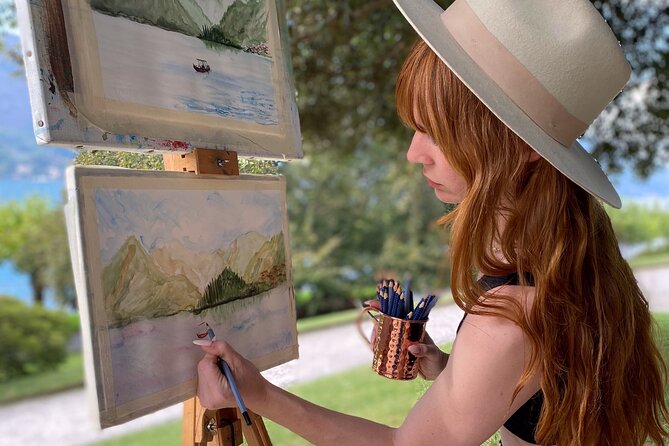 Private painting class on Lake Como shores Bellagio - The 1.5-Hour Flow in Villa Melzi: How the Session Moves